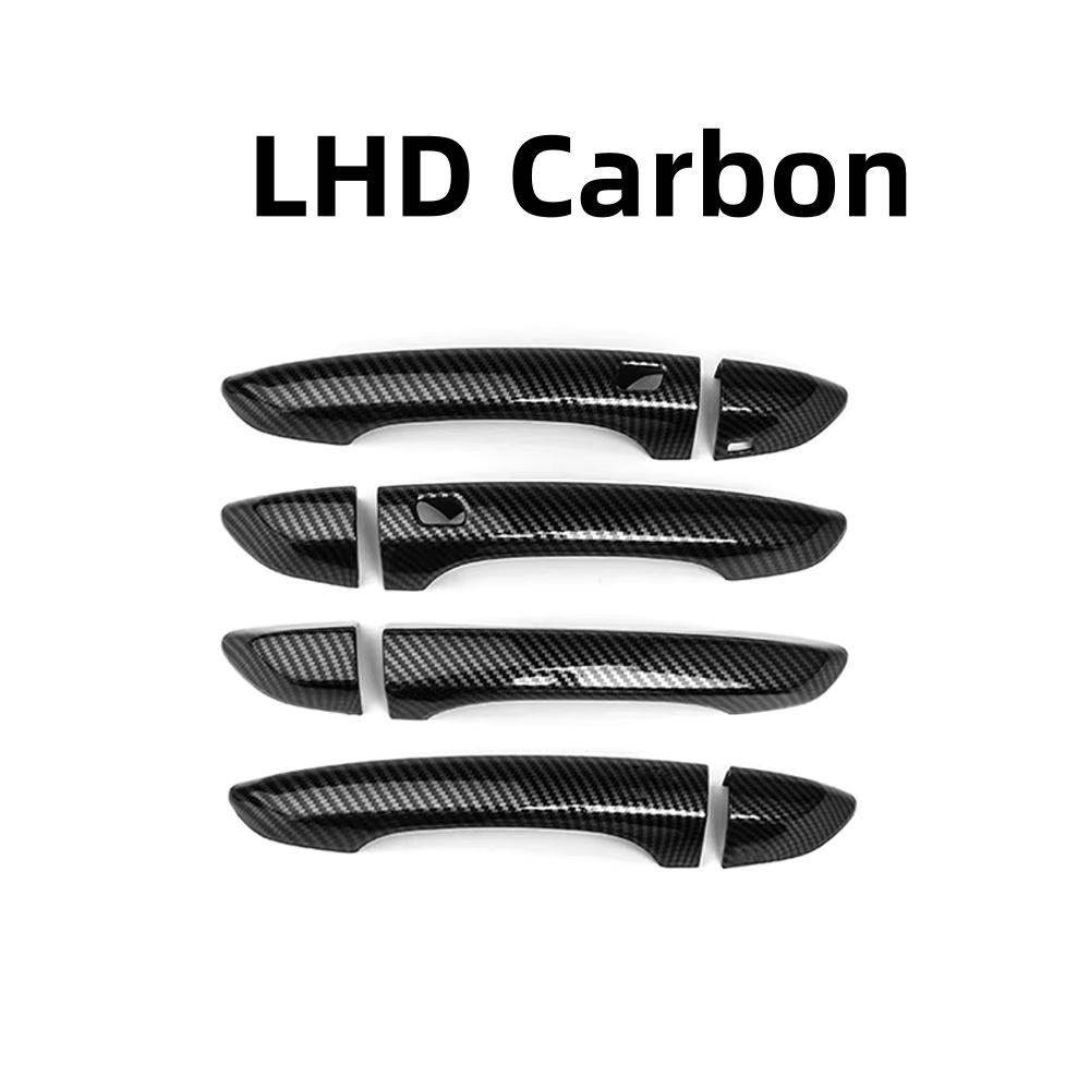 LHD/RHD Carbon Fiber Style Exterior Door Handles Covers For KIA Stinger 2018 LHD Carbon Fiber