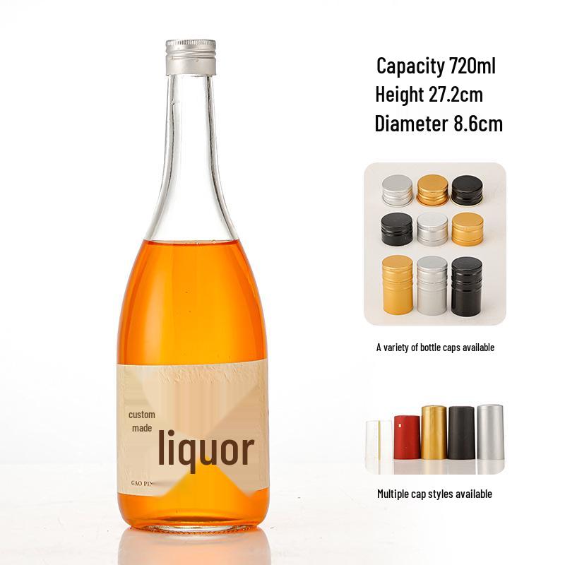 New Arrival Frosted Glass Wine Bottle – Transparent, Sealed, and Ideal for Baijiu or Homebrew