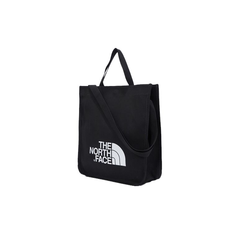 The North Face White Label Large Logo Canvas Tote Shopping Bag Crossbody Handbag Unisex Tote Bags Black NN2PM58J