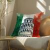 I-Litalian Flag Cushion Cover Soft Short Plush Pillow Cover Smooth Cozy Texture Aesthetic Cushion Case Home Decor