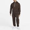 Nike Embroidered Logo Long Sleeve Pullover Hoodie Men Hoodie Brown DX1356-237