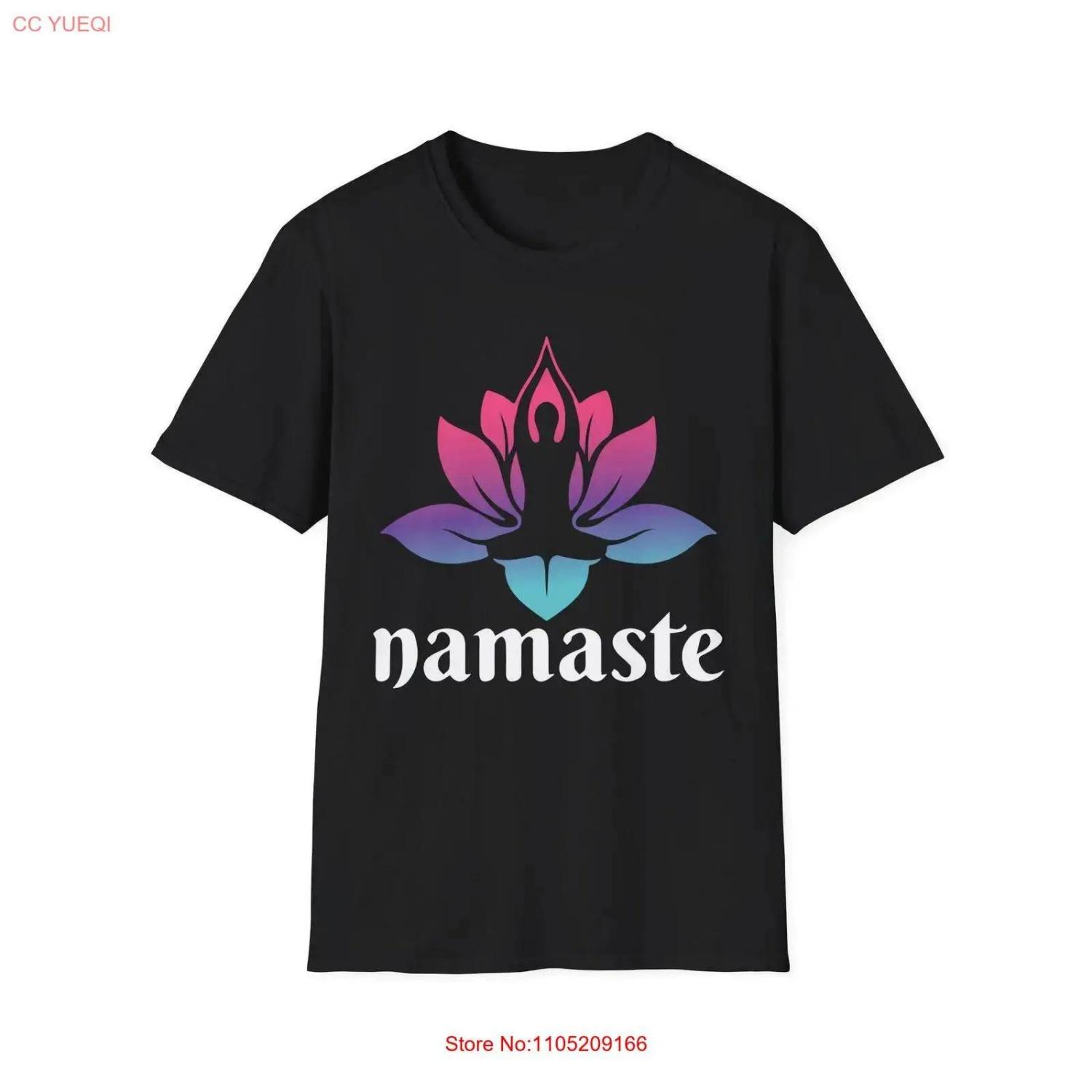 

Namaste Yoga T Shirt Softstyle Meditation Vintage Washed Fashion Comfortable Breathable Slightly Soft Graphic Designer Clothes XXXXXL чорний