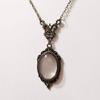 Magnifying Glass Necklace Monocle Glasses Lace Edge Oval-Magnifier Glasses Necklace Decor for Reading Birthday Gifts