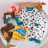 Children's Pure Cotton Base Layer Set - Baby & Girls' School Uniform Style, Autumn & Spring Wear