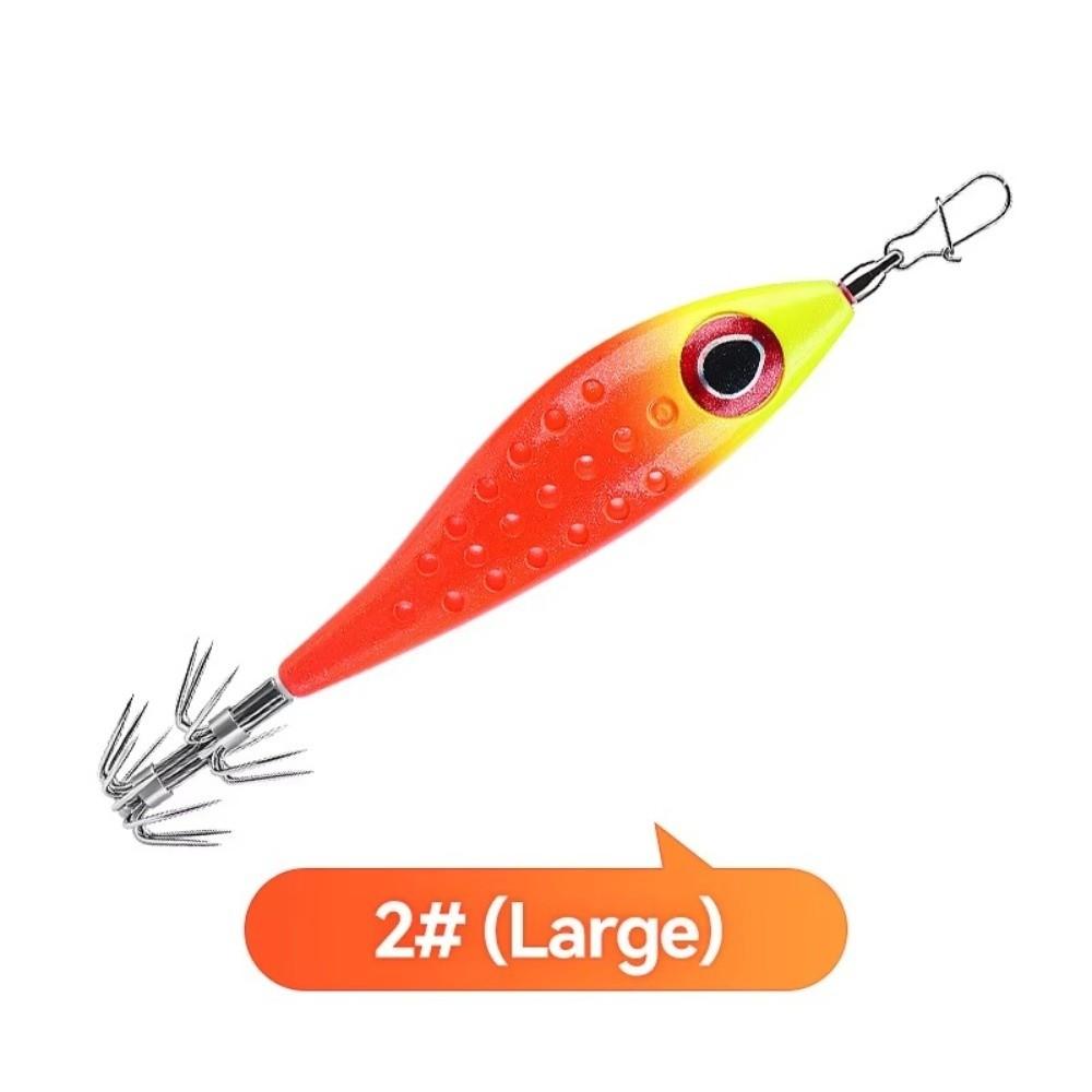 Thicken LED Squid Bait LED Lighted Double-Layer Squid Lures Glow Glow Fishing Lures Boat Fishing