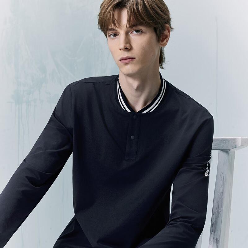 J.LINDEBERG Men's Performance Long-Sleeve Polo Shirt 52533Y004