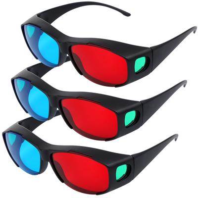 Czerwone niebieskie okulary 3D Okulary 3D do gier filmowych Konstrukcja antypolaryzacyjna
