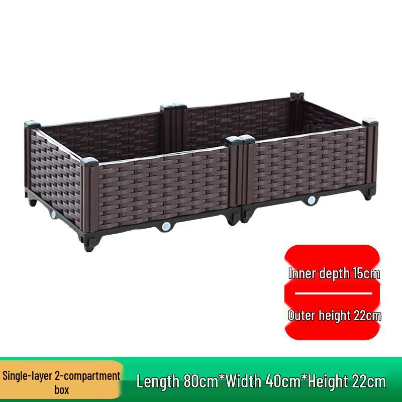 Extra Large Plastic Raised Vegetable & Flower Planter for Balcony/Courtyard