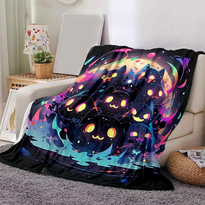 1pc Kitten Group Blanket, Soft Warm for Home Decor, Living Room, Travel, Camping, Car Blankets, Beach