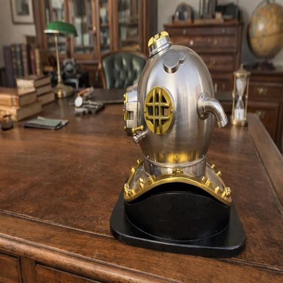 Diving Helmet Steel and Aluminum, Nautical Decor Home Decor Birthday Gift