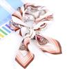 Women Retro Print Square Silk Scarf Soft Satin Small Scarf Multifunctional Hair Tie Bag Decor Wrap Elegant Business Matching Accessory