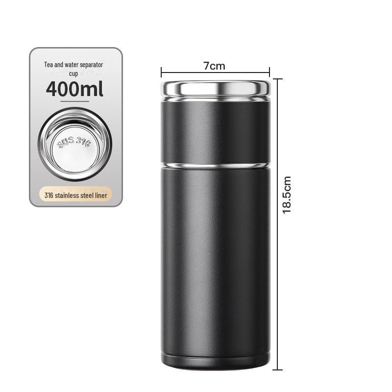 Compact 316 Stainless Steel Tea Infuser Thermos Cup - Portable Water Separation Design for Men and Women, Perfect Gift