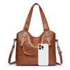 Women's Crossbody Tote - Trendy Soft Leather Large-Capacity Shoulder Bag for Middle-Aged Women