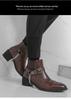 Men's Retro Leather Martin Boots - Chelsea Style with Zipper Ankle