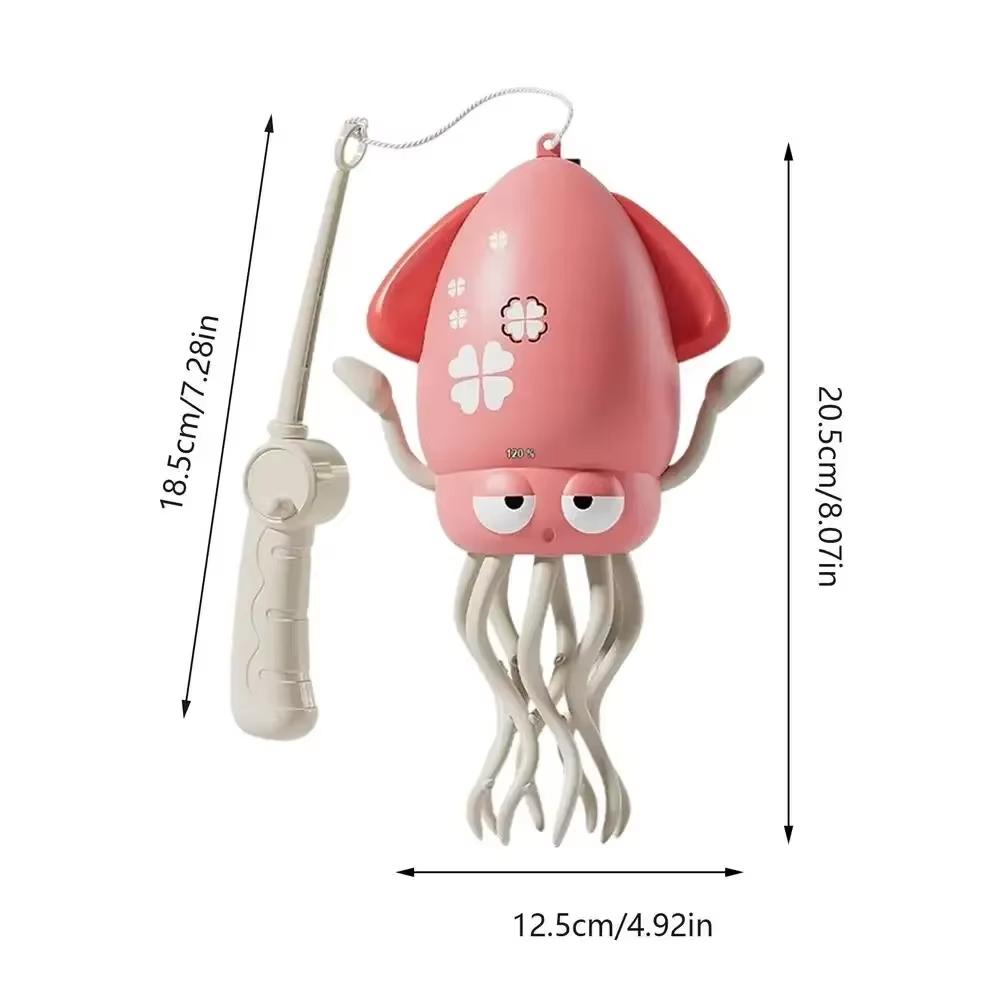 Electric Dancing Squid Octopus Dancer Novelty  Fidget Toys Luminous Music Baby Crawling  Toys Games For Kids Children Pets Cats
