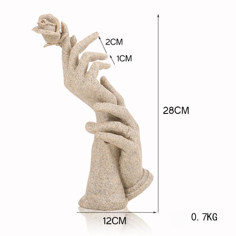 Nordic Creative Resin Hand Models Ring Holders Bracelets Jewelry Display Racks Counter Ring Display Props Rose Hands Wedding Decorations Ornaments
