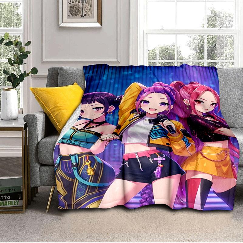 Kpop Demon Hunters: Starlight Adventure Blanket Suitable for Sofas, Beds, Offices, And Camping - Perfect Gift for Halloween Christmas