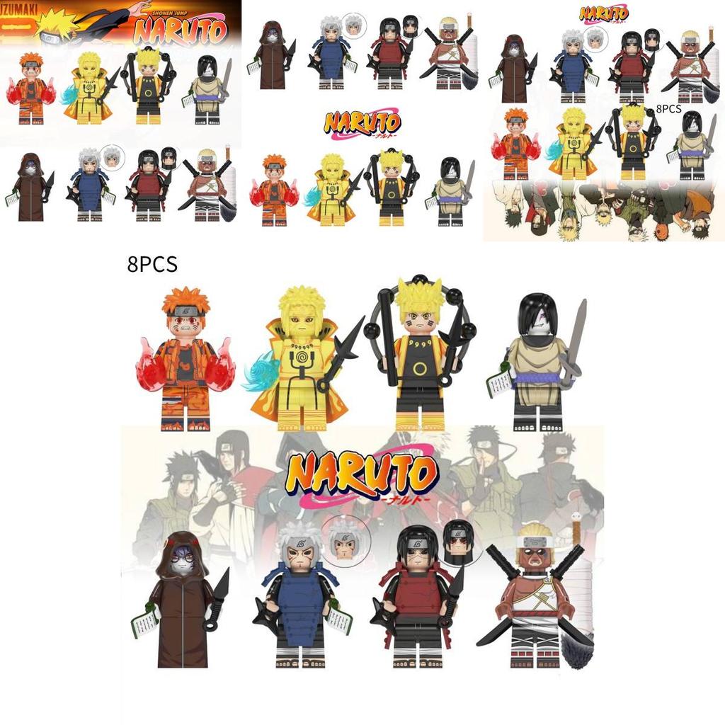 Naruto Ninja Building Blocks Toy Abs Plastic Small Granule Type 1-38 Pieces