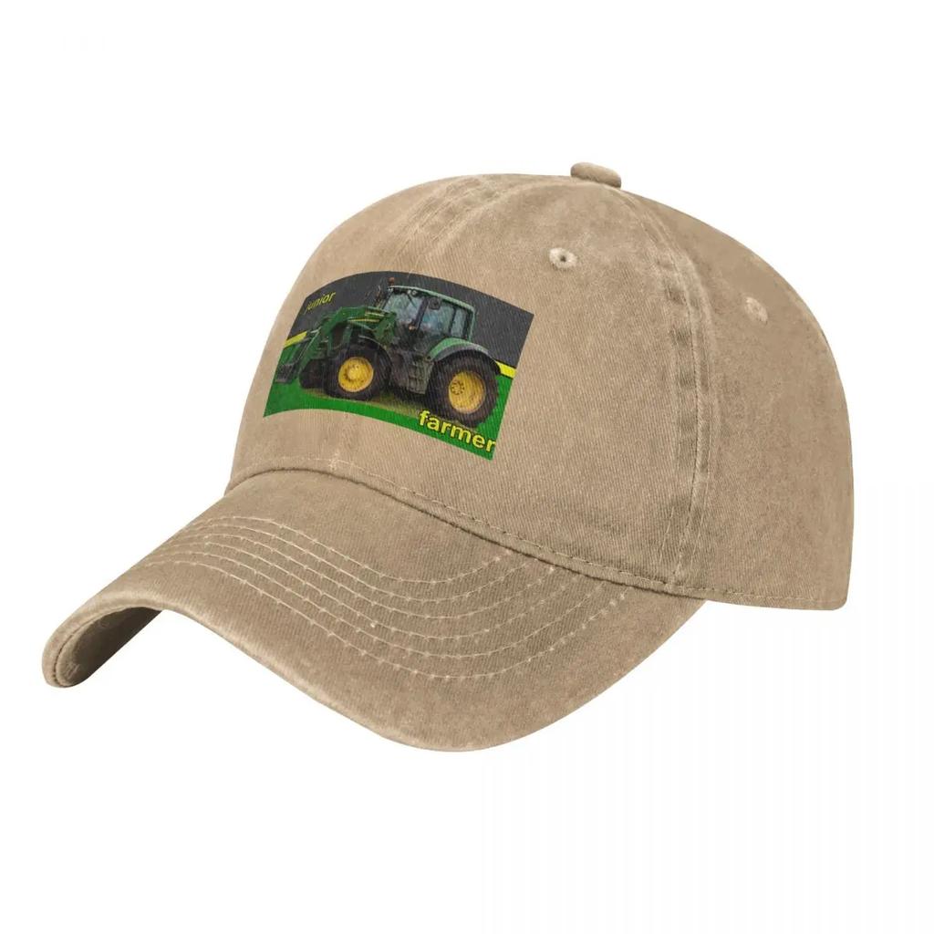Junior Farmer Green Tractor Baseball Cap Cute Vintage Hat Baseball Cap Sun Cap Womens Beach Visor Unisexs
