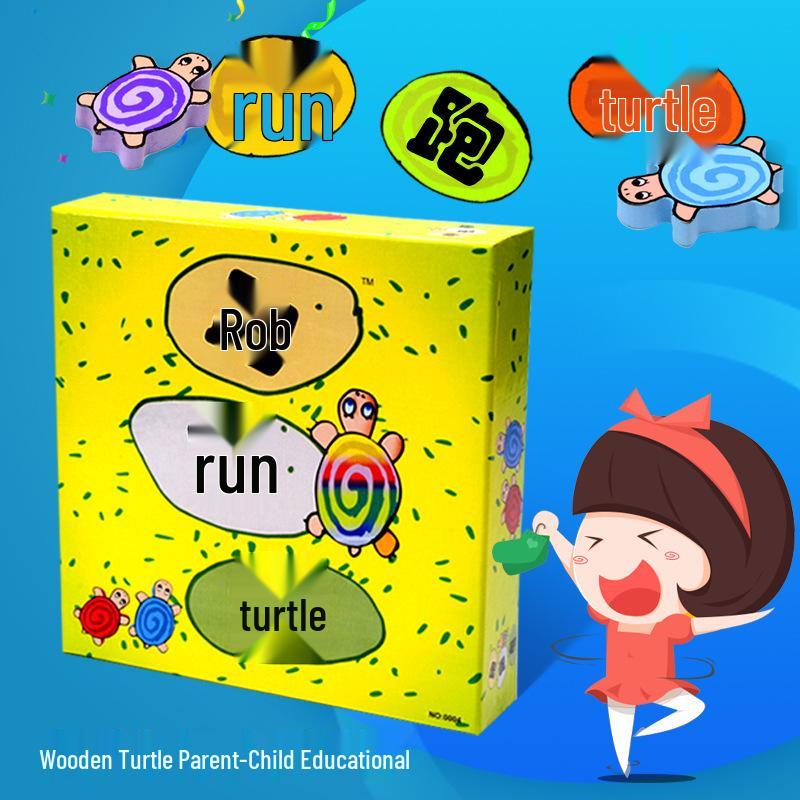 

Run Run Turtle: High-Quality Wooden Educational Board Game for Kids High Quality Version