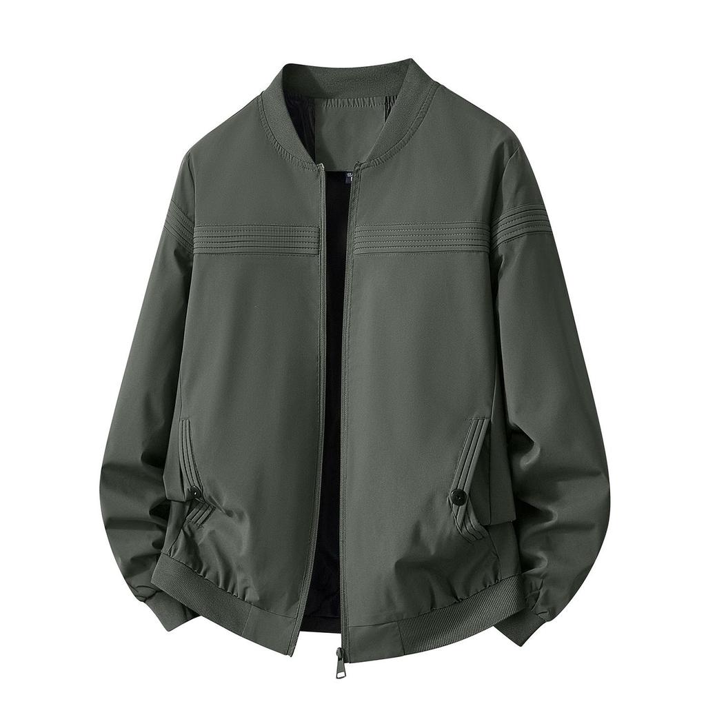 Men's Slim Fit Baseball Collar Jacket - Spring/Autumn Korean Style Casual Outerwear