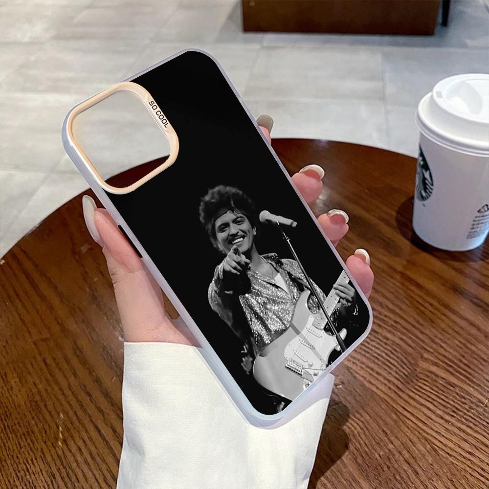 

Bru-no cool man singer poster design Phone Case Gradient IMD Colorful Silver Suitable case for iPhone17 16 15 14 13 12 Pro Max iPhone 15