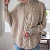 Women Autumn Winter Vintage Loose Long Sleeve Top Solid Color Bat Sleeve Pullover Knitwear O-Neck Knitted Sweater
