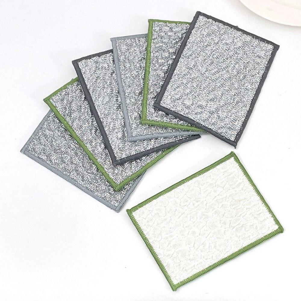 5Pcs Reusable Wiping Rags Non-Stick Oil Microfiber Dishcloths Kitchen Cleaning Cloths  Kitchen Use