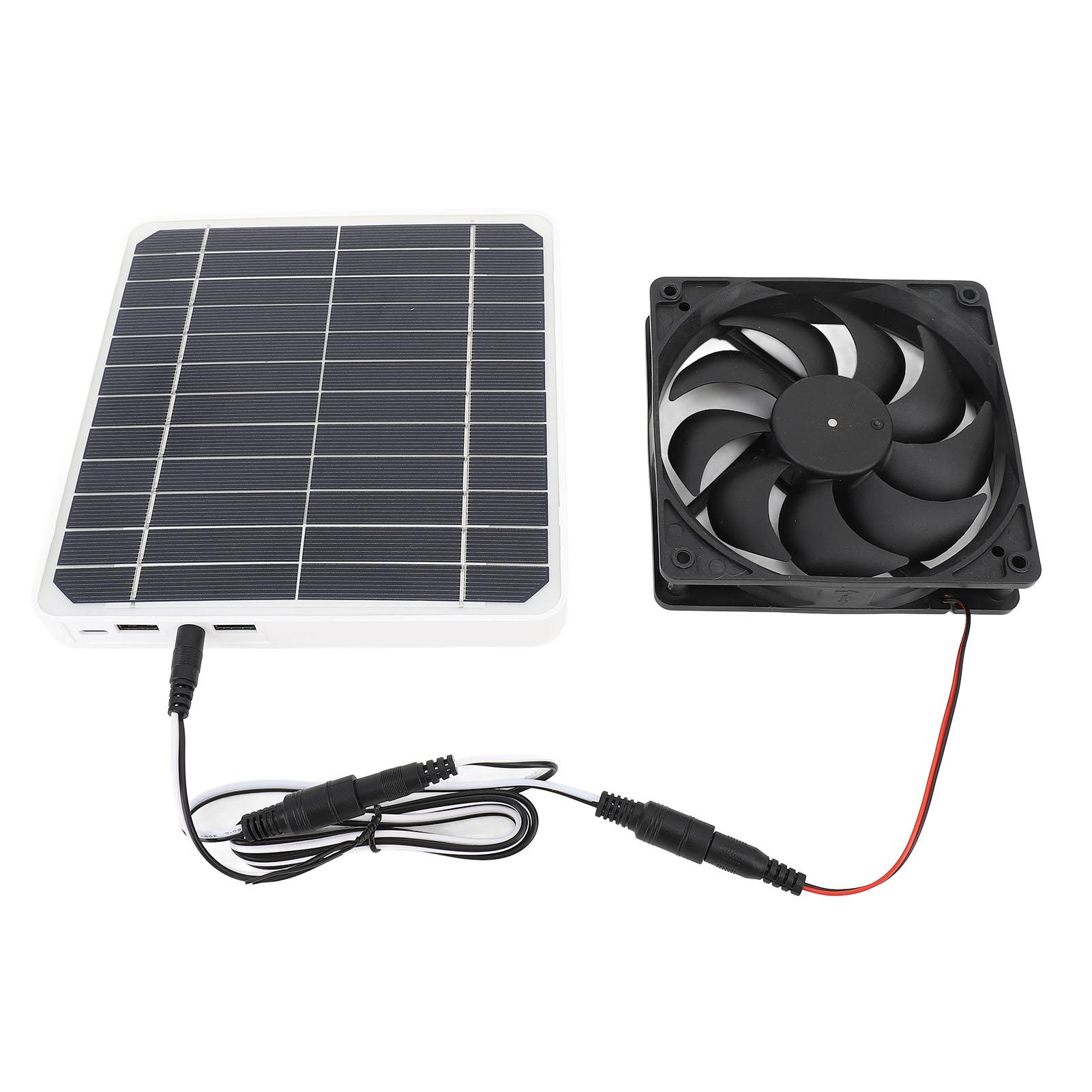 

20 Вт Солнечный вытяжной вентилятор Тихий монокристаллический солнечный панельный вентилятор для вентиляции с кронштейном для курятника, домика для питомцев