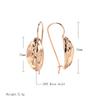 New Trend  Rose Gold Bridal Earrings For Women Unusual Hollow Flower Long Drop Earrings Wedding Daily Fashion Jewelry
