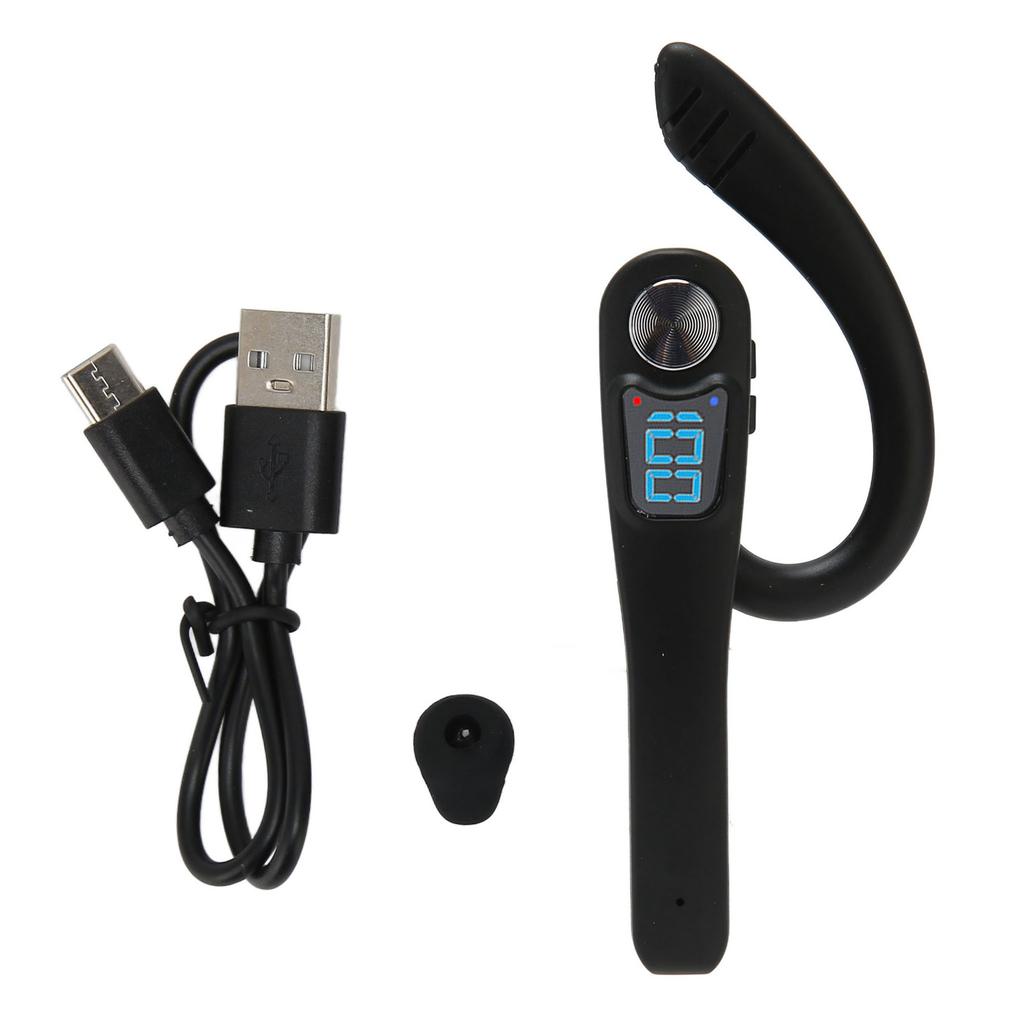 Bluetooth Earpiece Hands Free Long Battery Life Single Ear Wireless Headset with Voice Control for Driving Business X7