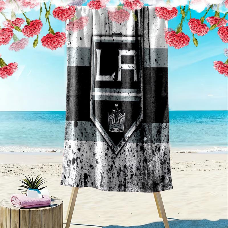 Los Angeles Kings Druck Strandtuch, Großes Weiches Schnelltrocknendes Handtuch für Strand Camping Schwimmen