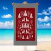 Christmas Printed Beach Towel Soft Quick Dry For Indoor Outdoor Home Use Holiday Gift