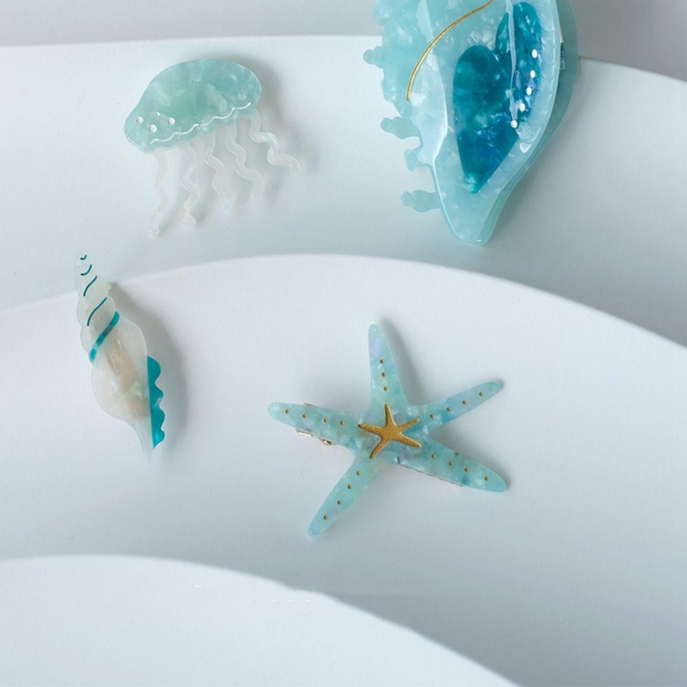 Starfish Hair Clips for Women Acetic Acid Headwear Hair Accessories Hairpin for Student