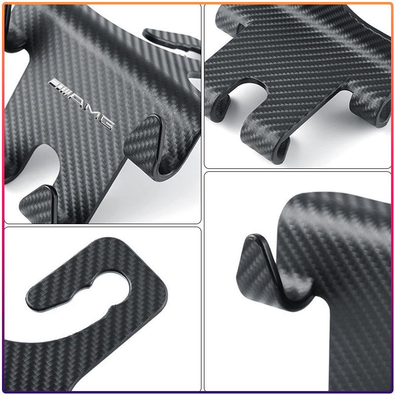AABIG1 Car Seat Back Hooks Headrest Storage Hangers Accessories sticker For Mercedes Benz W204 W212 W176 GLC CLA GLA E C G M R S Class