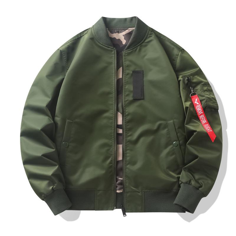 Двухсторонний камуфляж весна и осень новая куртка пилота ВВС мужская бейсбольная форма пальто рабочая куртка M