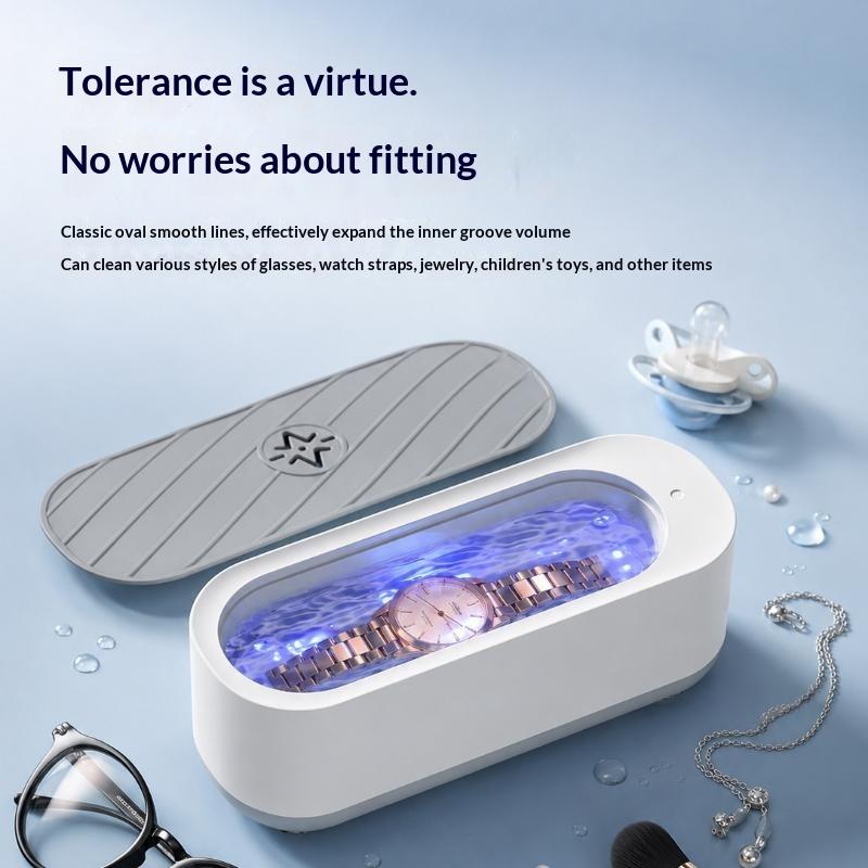1 Set High Frequency Vibration Wash Cleaner Jewelry Glasses Cleaner Usb Rechargeable Or Battery Mode Ultrasonic Cleaning Machine