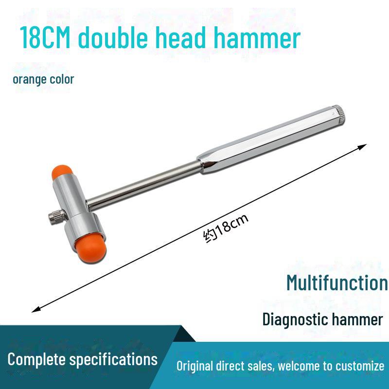 Multifunksjonell diagnostisk hammer i rustfritt stål med skala og rull
