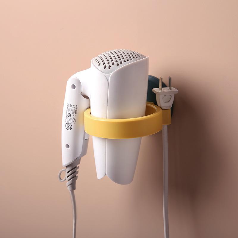 1PC Simple Bathroom Rack Bathroom Wall Hanging Hair Dryer Rack Storage Free Punching Hair Dryer Hanger Hair Dryer Rack