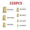 320PCS Zinc-Plated Rivet Nut Assortment M3-M12  Flat Head Vertical KnurledThreaded Rivet Insert Nutsert Cap Rivet Nu Sett
