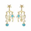 Bohemian Metal Shell Starfish Drop Earrings for Women Lady Ocean Beach Style Dangle Earrings Vacation Party Jewelry Accessories