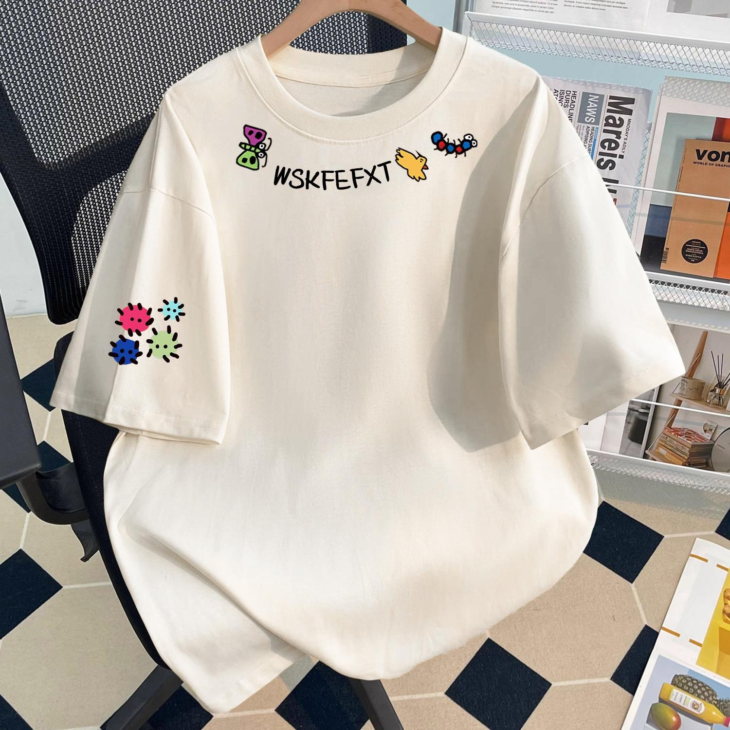 

Unisex Harajuku Pure Cotton Short-Sleeve T-Shirt, Unique Fun Print, New Summer Round Neck Top XXL