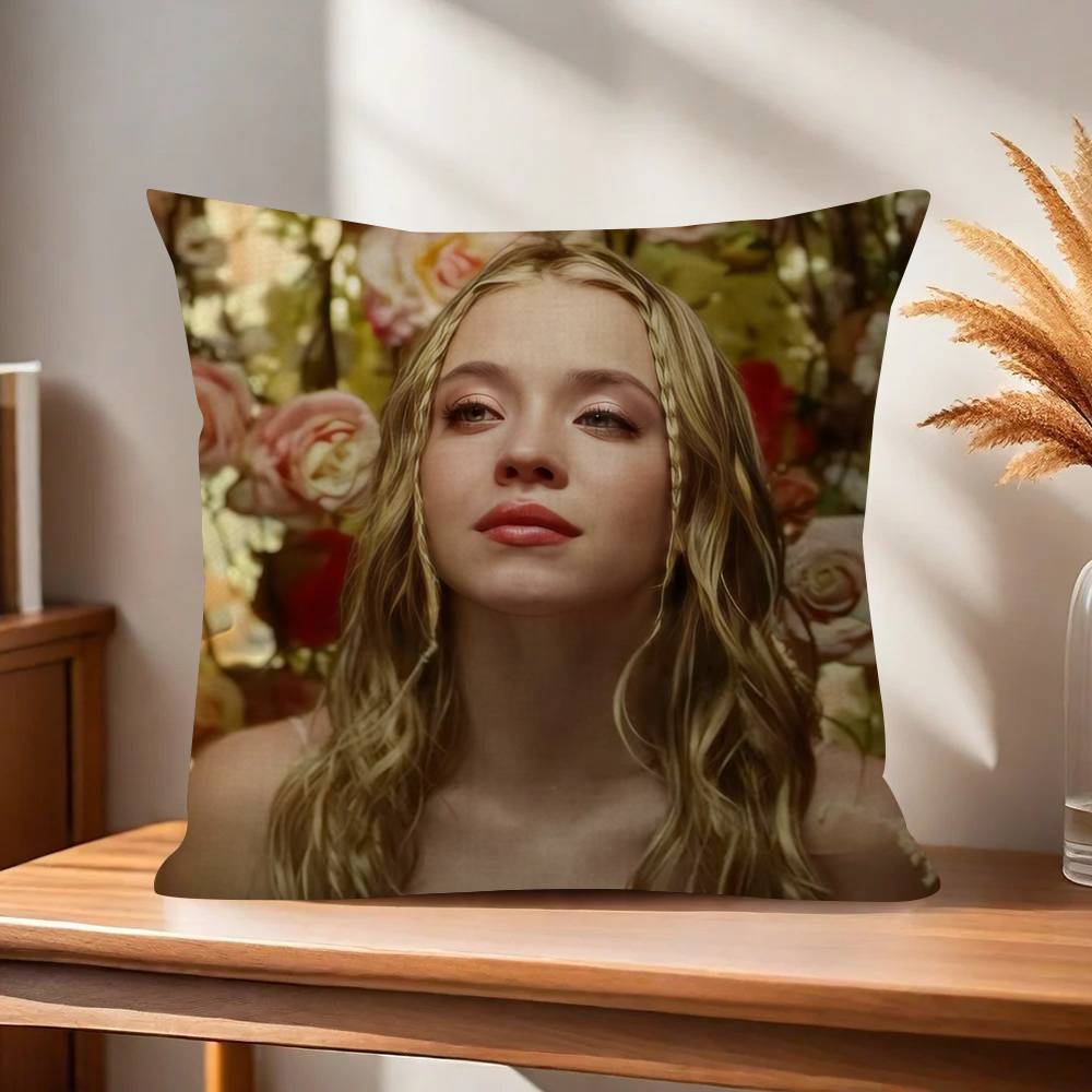 Actor Sydney Sweeney  Personalized Pillow Cover Kids Bedroom Wild Party Decor Pillowcase kid Birthday shower Gift