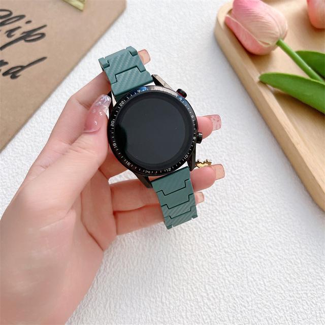

Ремешок из углеродного волокна для Samsung Galaxy 5/4/classic 46 мм/Active 2 40/44 мм Gear S3 20 мм/22 мм браслет Huawei watch GT/2e/3/Pro 22mm watch band