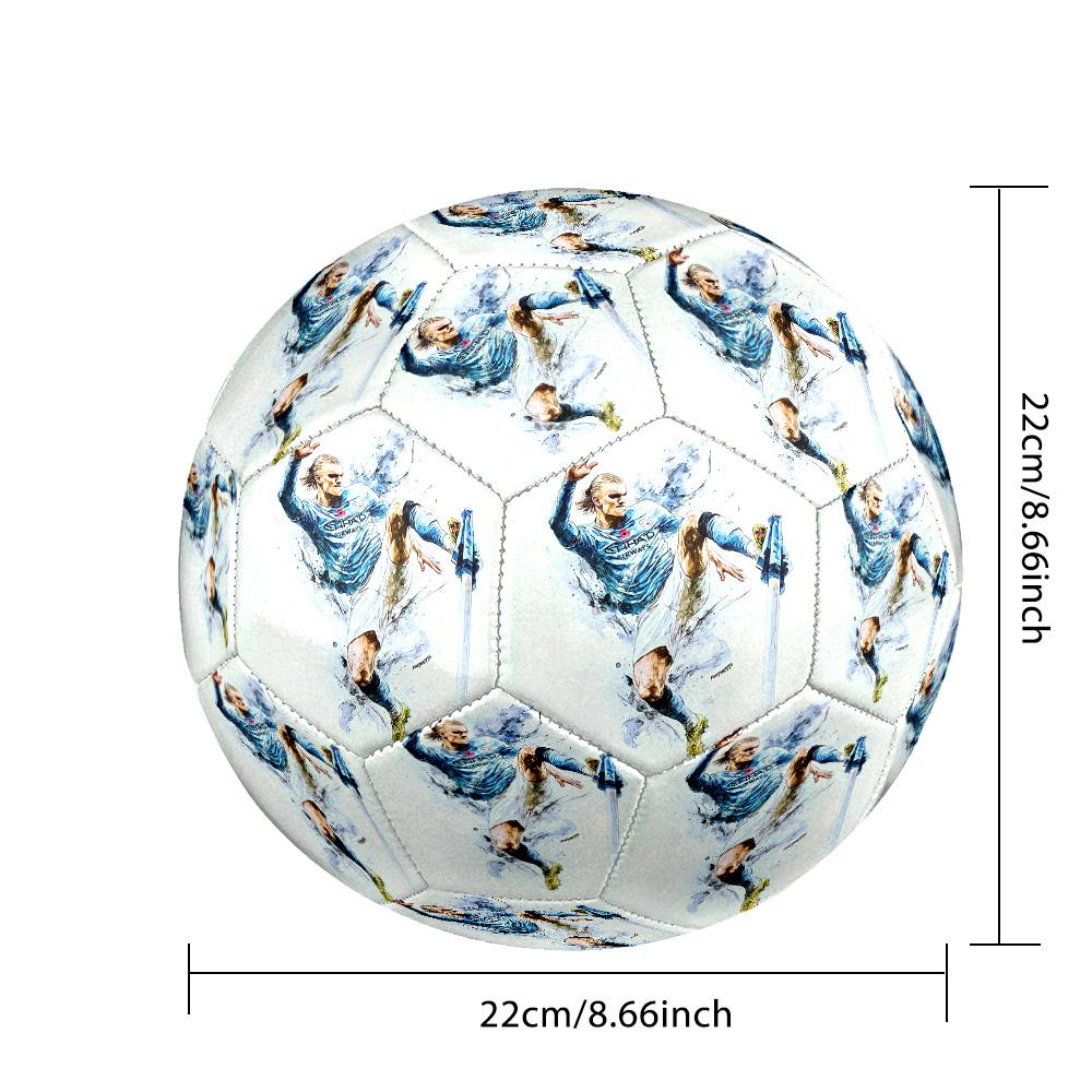 Pallone da calcio tema Erling Haaland Taglia 5 Pallone da calcio Tocco Morbido Pallone da calcio Professionale per Allenamento per Sport all'Aperto