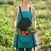 Garten-Ernte-Schürze mit großen Taschen, Verstellbare Gartenschürze zum Obst- und Gemüsepflücken