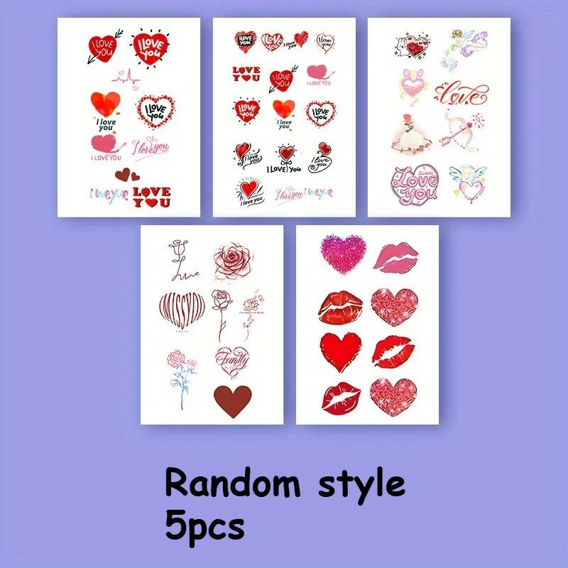 

10pcs/5pcs, Love themed party stickers, Holiday Date, Couple Confession Disposable Stickers, Featuring Unique Designs. as shown
