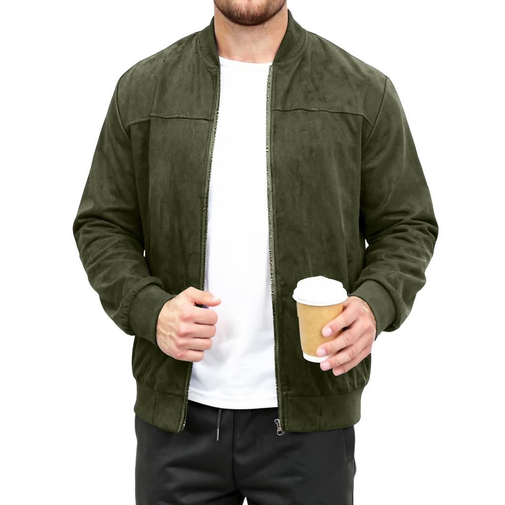 Men's Relaxed-Fit Casual Jacket Long-Sleeve Outerwear