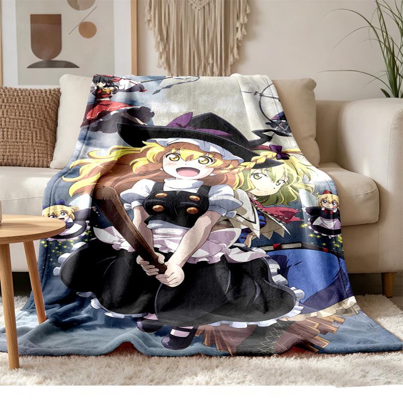 Touhou Project Soft and comfortable flannel Suitable for sofas living rooms outdoor camping travel and also makes a great anniversary gift