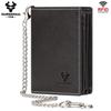 Humerpaul Genuine Leather Men Wallet Rfid Slim Card Holder with Anti-lost Pocket